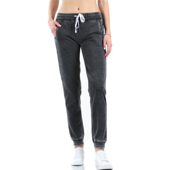 distressed charcoal joggers